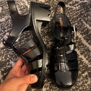 Heeled Jelly Sandals